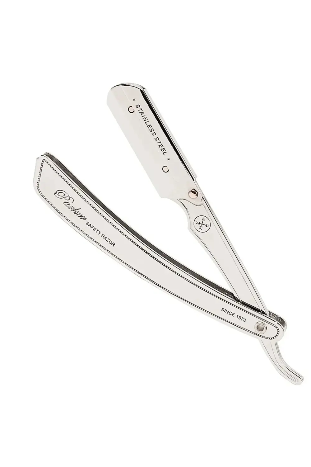 SRX Paslanmaz Çelik, Metal Saplı Ustura + Ustura Kılıfı ve 3 Adet