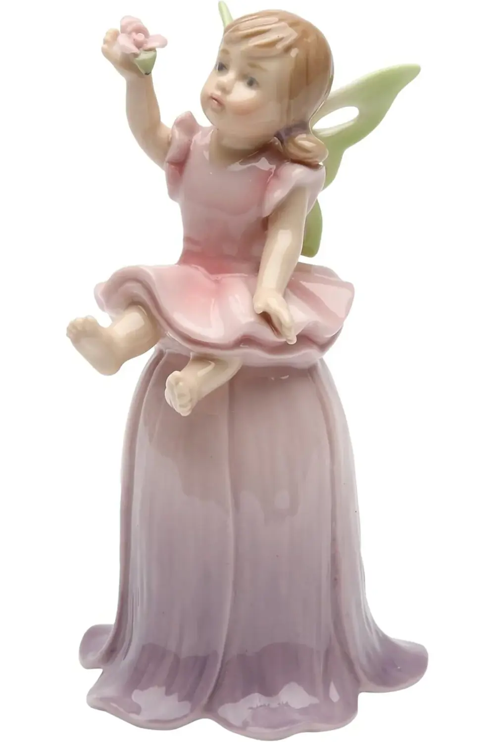 SS-CG-20820 11,4 cm Painted Little Fairy Kız oturur pozisyonda li