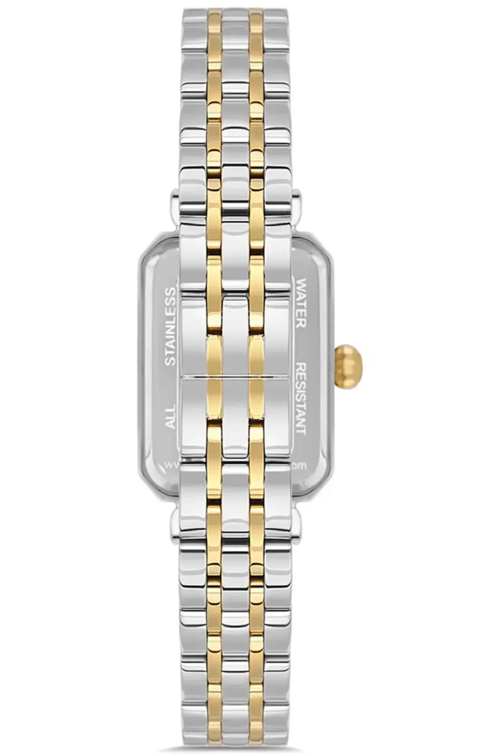 SS223T-02SG ALTIN KAPLAMA DİKDÖRTGEN KADIN KOL SAATİ