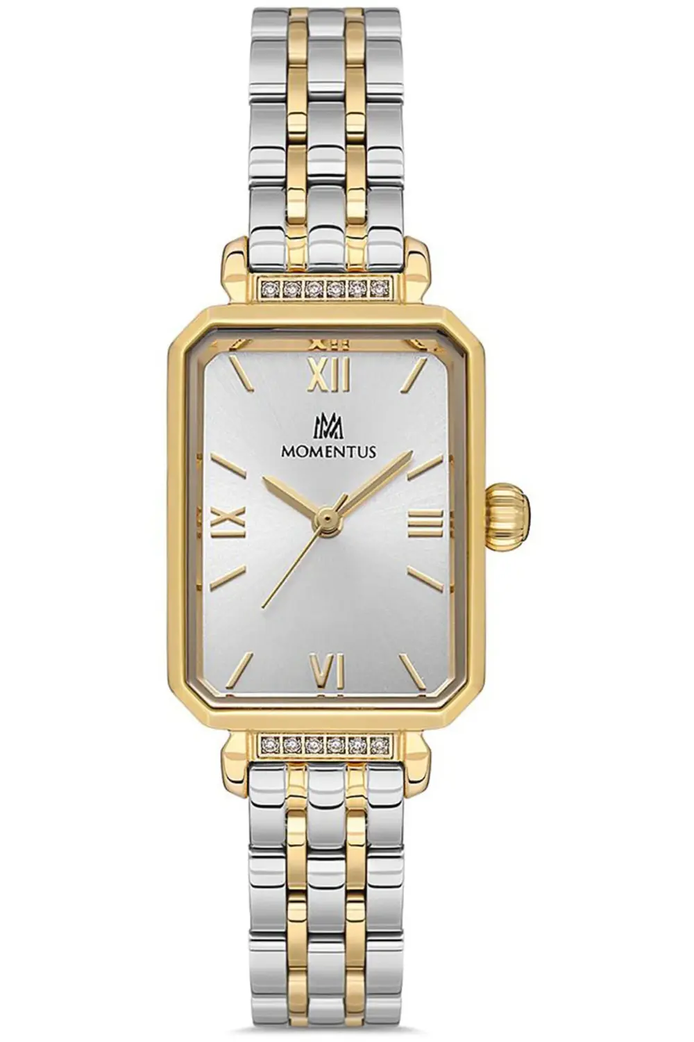 SS223T-02SG ALTIN KAPLAMA DİKDÖRTGEN KADIN KOL SAATİ