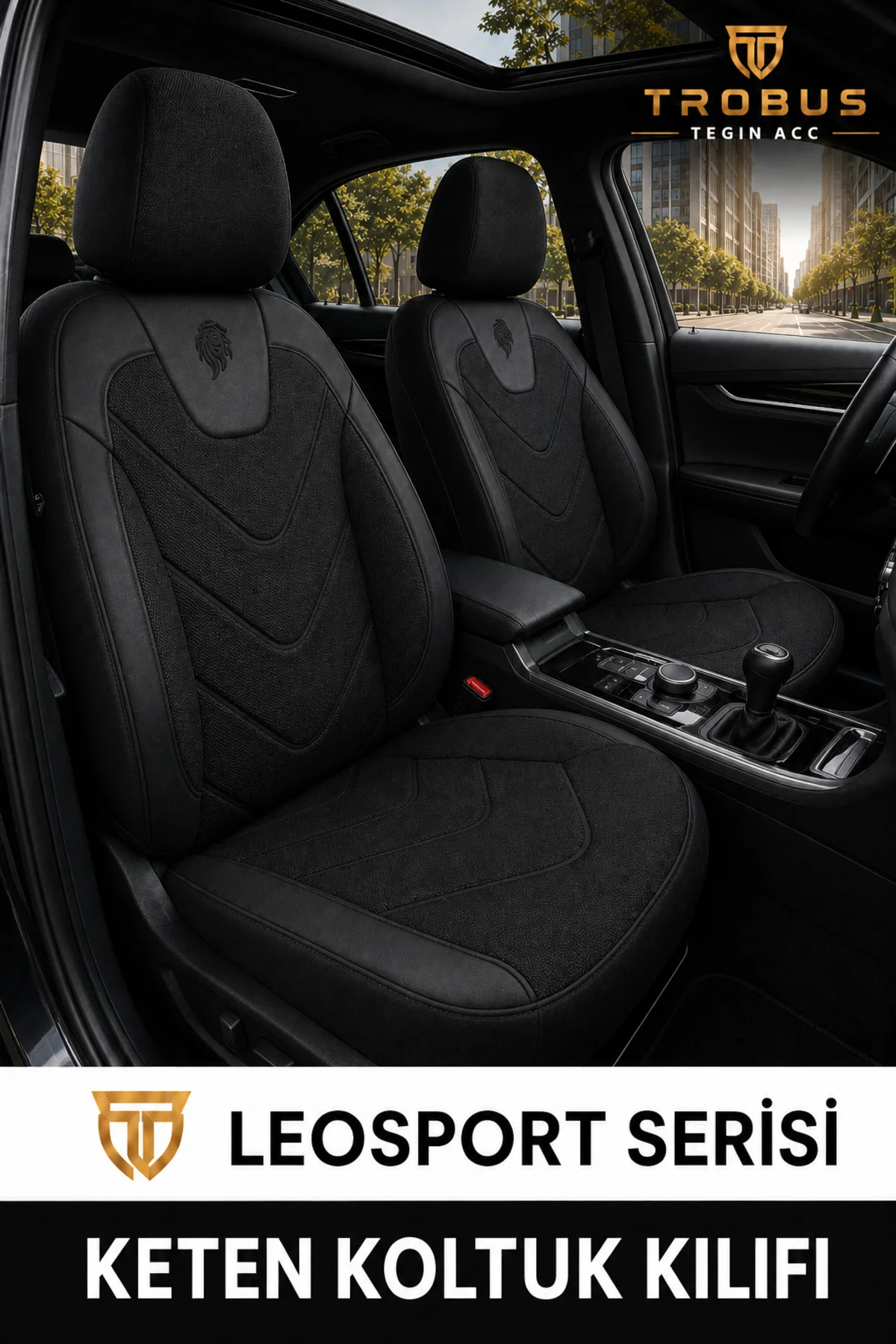 SsangYong Rexton 2006-2017 Uyumlu LeoSport Serisi Keten Oto Koltuk Kılıfı Siyah SsangYong Rexton 2006-2017 Uyumlu LeoSport Serisi Keten Oto Koltuk Kılıfı Siyah