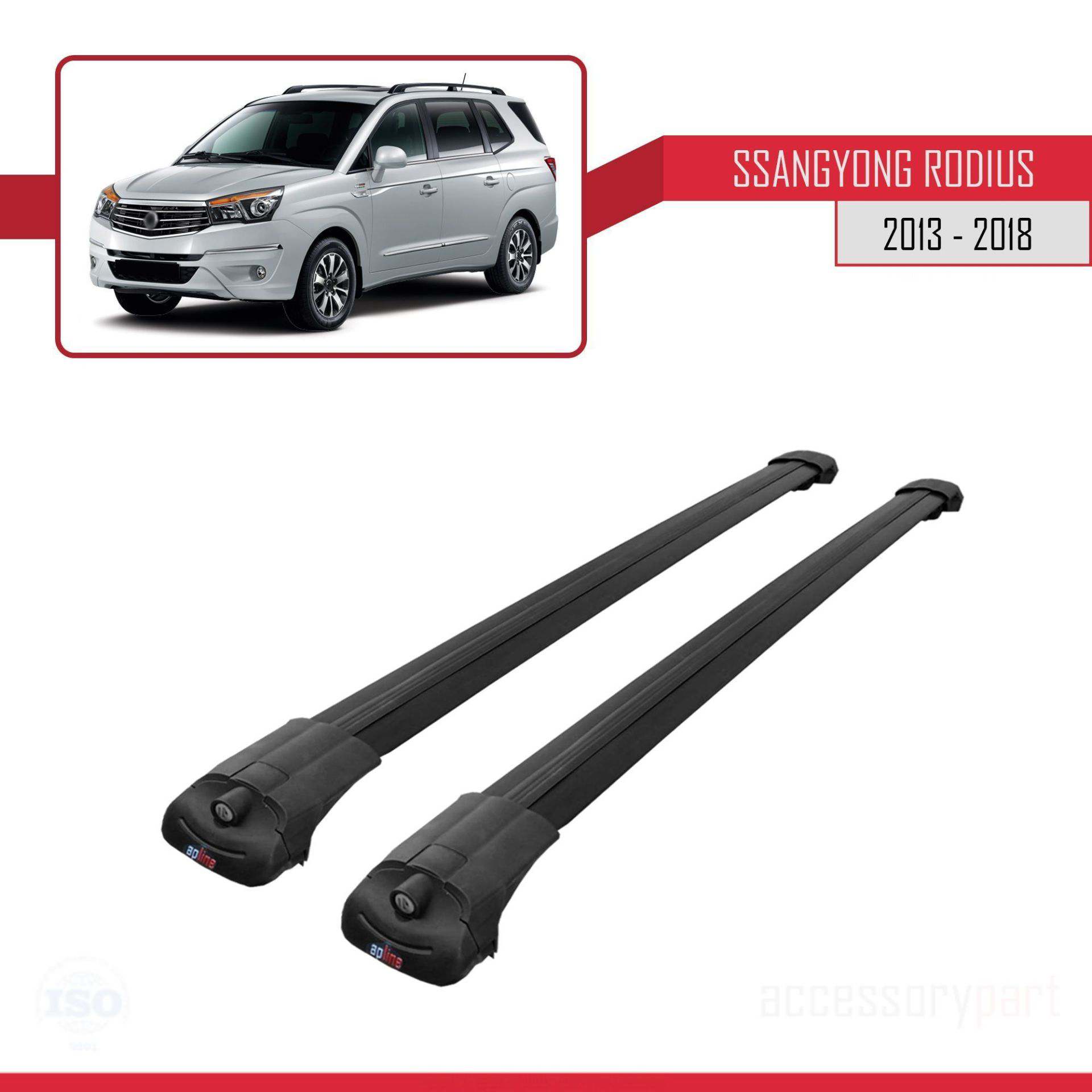 Ssangyong Rodius 2013-2018 Arası ile uyumlu ACE-1 Ara Atkı Tavan 