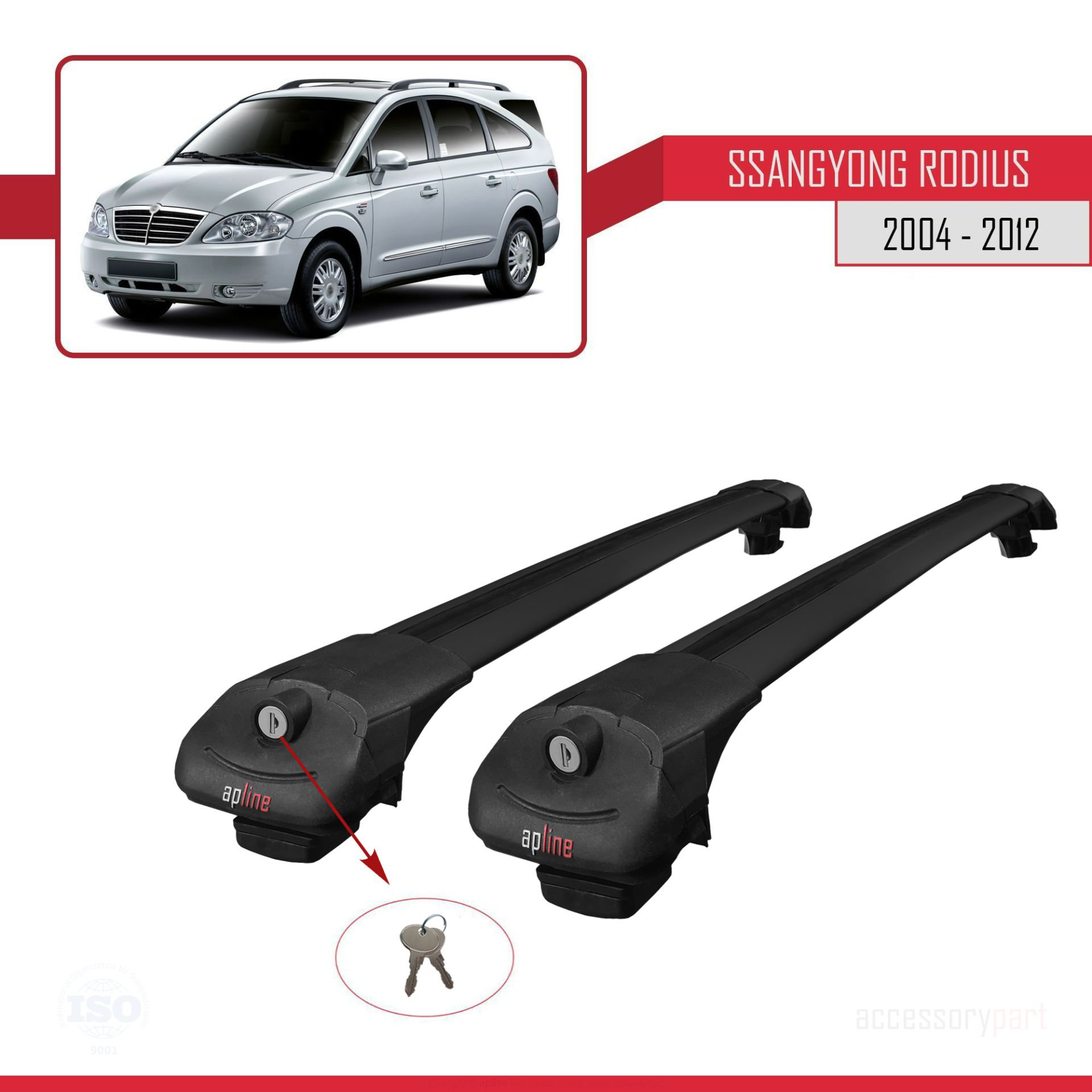 Ssangyong Rodius 2004-2012 Arası ile uyumlu ACE-1 Ara Atkı Tavan 