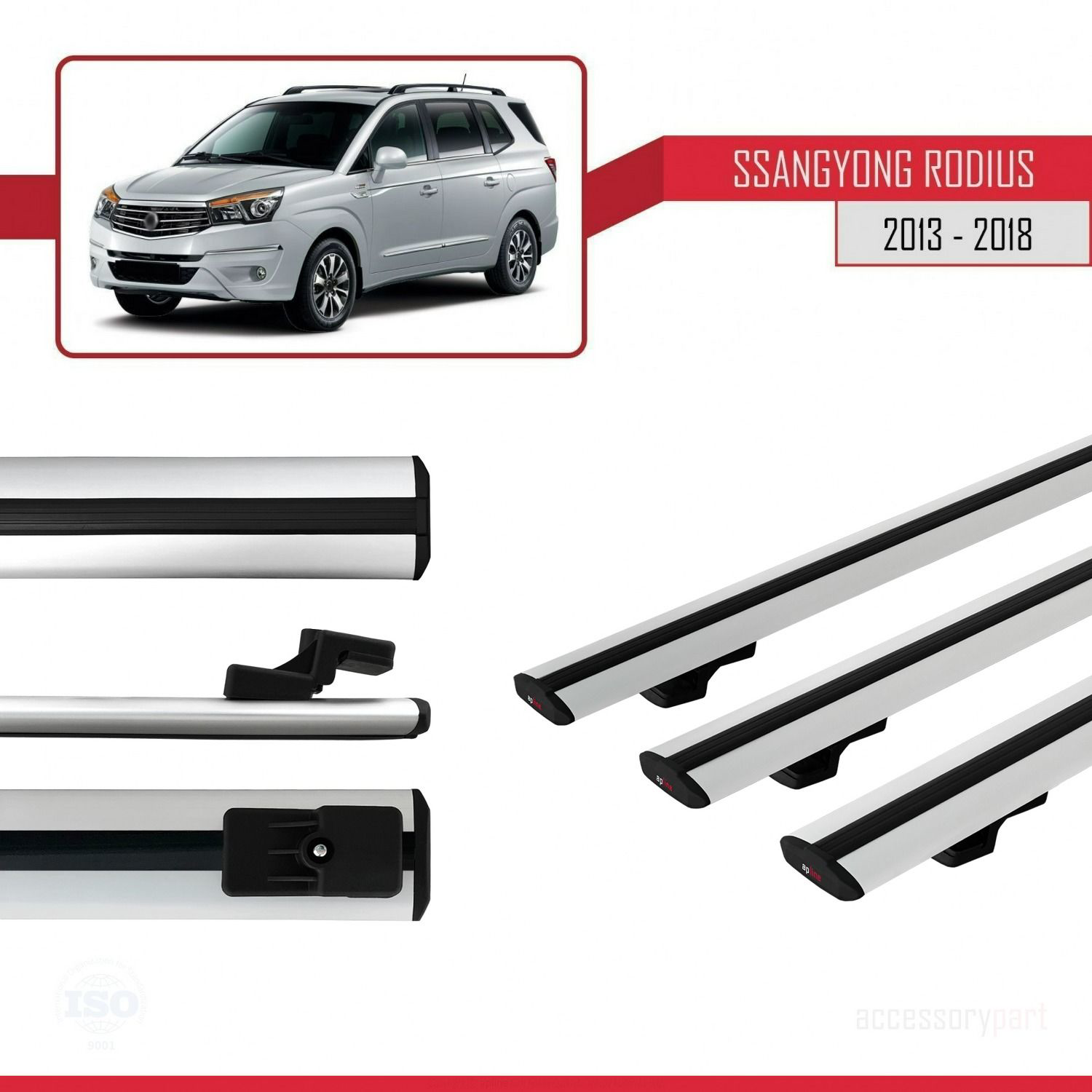 Ssangyong Rodius 2013-2018 Arası ile uyumlu Basic Model Ara Atkı 