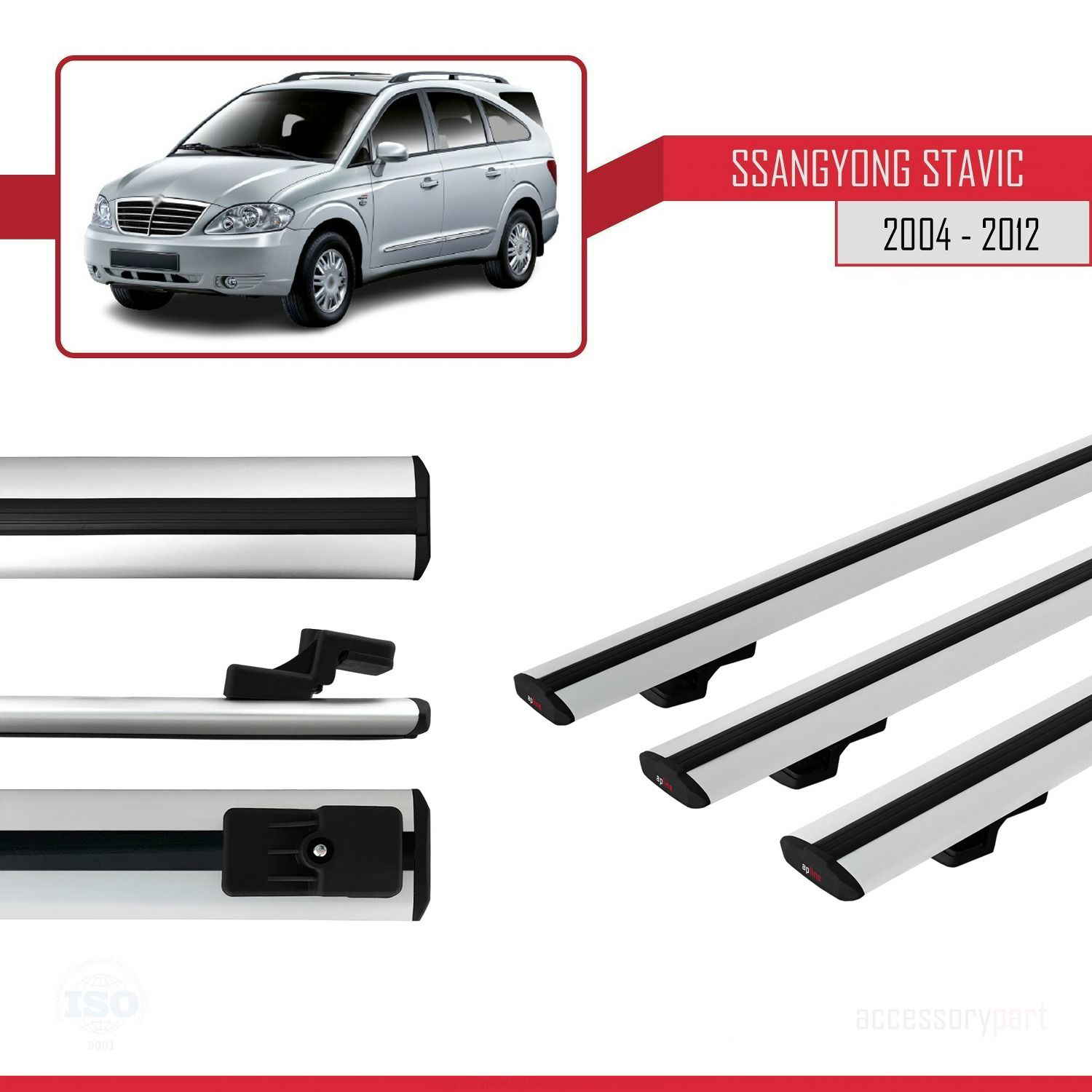 Ssangyong Stavic 2004-2012 Arası ile uyumlu Basic Model Ara Atkı 