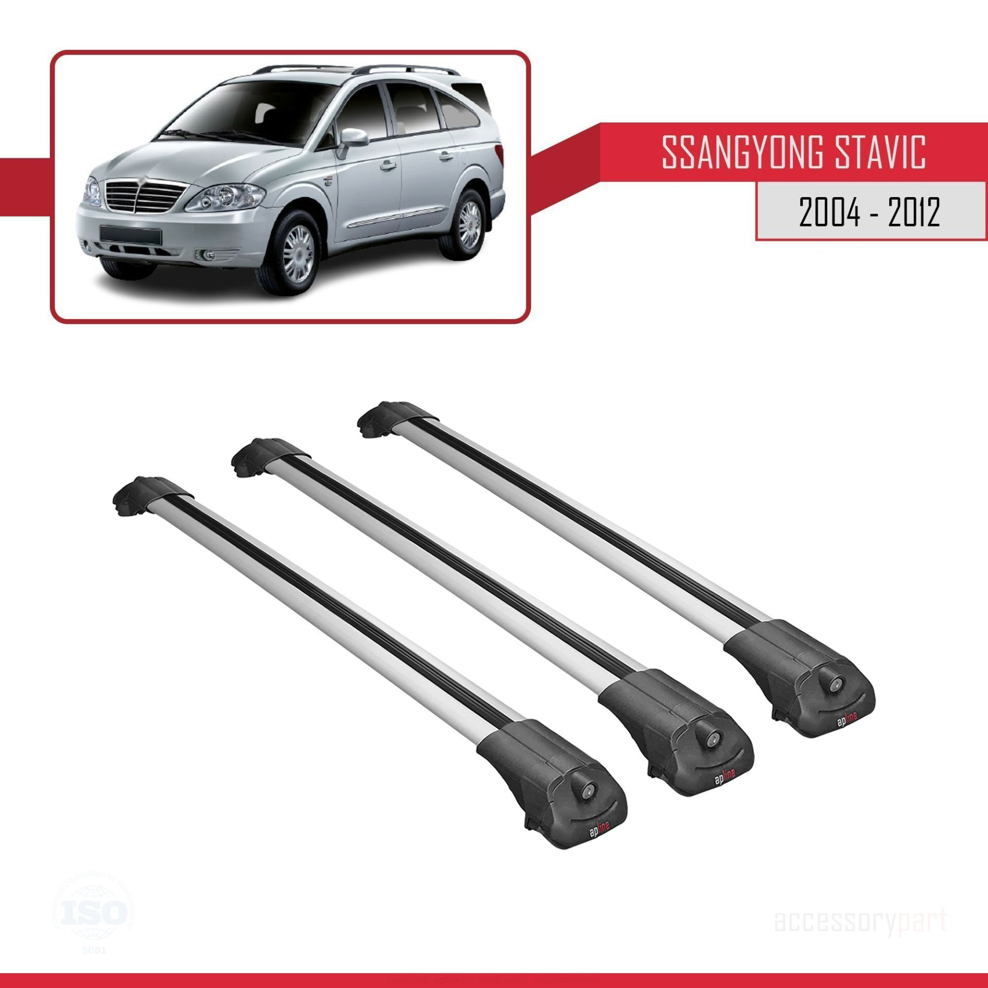Ssangyong Stavic 2004-2012 Arası ile uyumlu ACE-1 Ara Atkı Tavan 