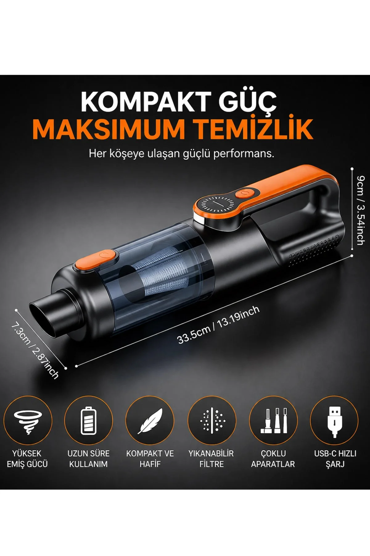 ST-126 Plus Kablosuz El Süpürgesi - 23.000 Pa Güçlü Emiş