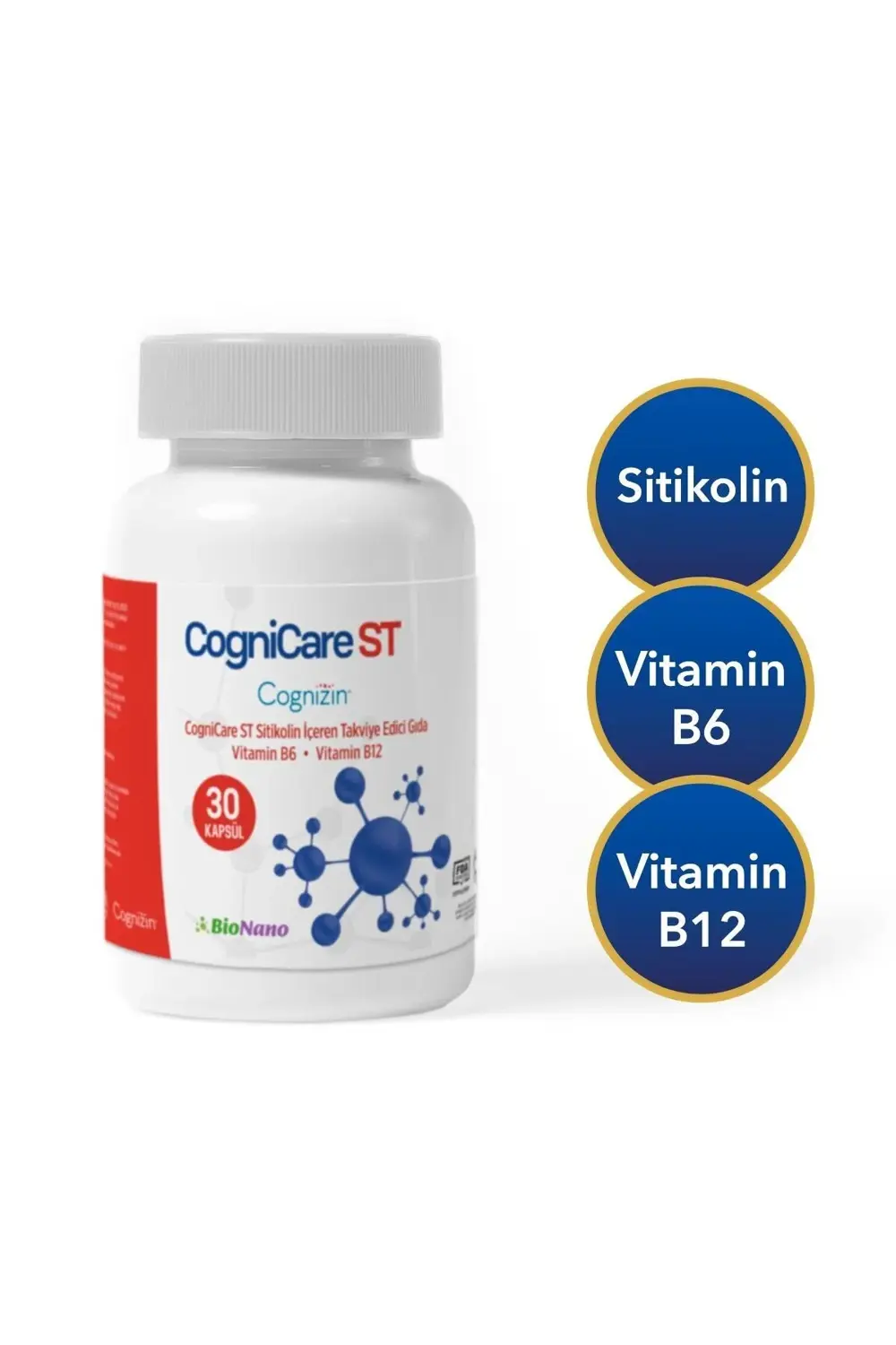 St - 250 Mg Cognizin Sitikolin - B6 - B12 - Takviye Edici Gıda