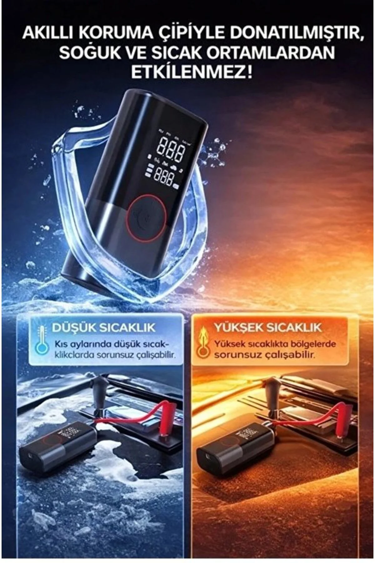 St-9650 Şarjlı 10.000 Mah Taşınabilir Araç Ha Kompresörü Akü Takv