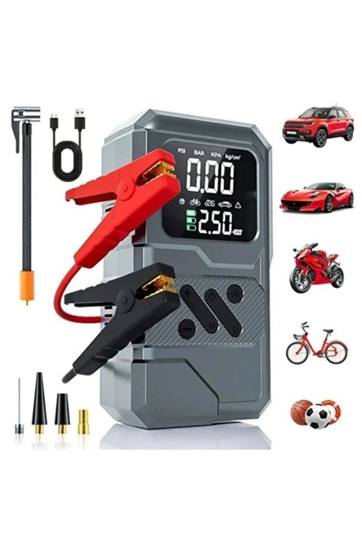 St-9654 Şarjlı 10.000 Mah Taşınabilir Araç Ha Kompresörü Akü Takv