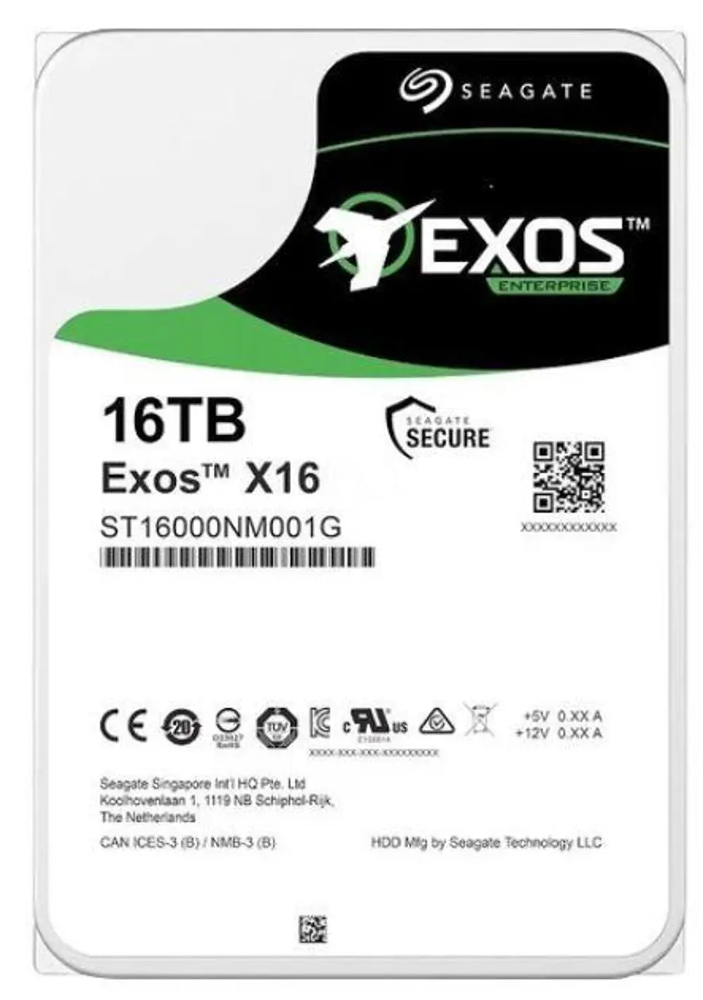 ST16000NM001J 16TB  3.5 EXOS SATA X18 512E 7200RPM 256MB