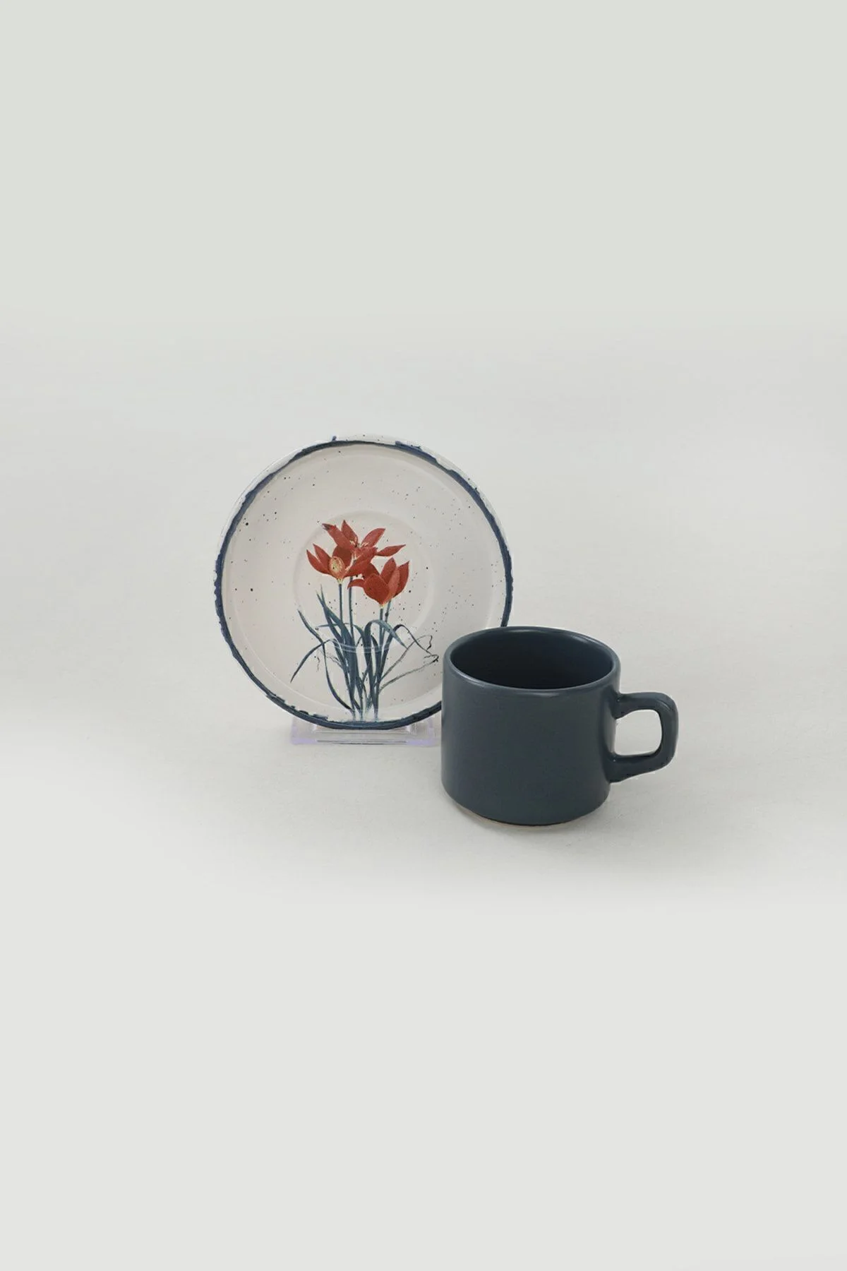 Stackable Çay Takımı Anadolu Çiçekleri 12 Parça 6 Kişilik