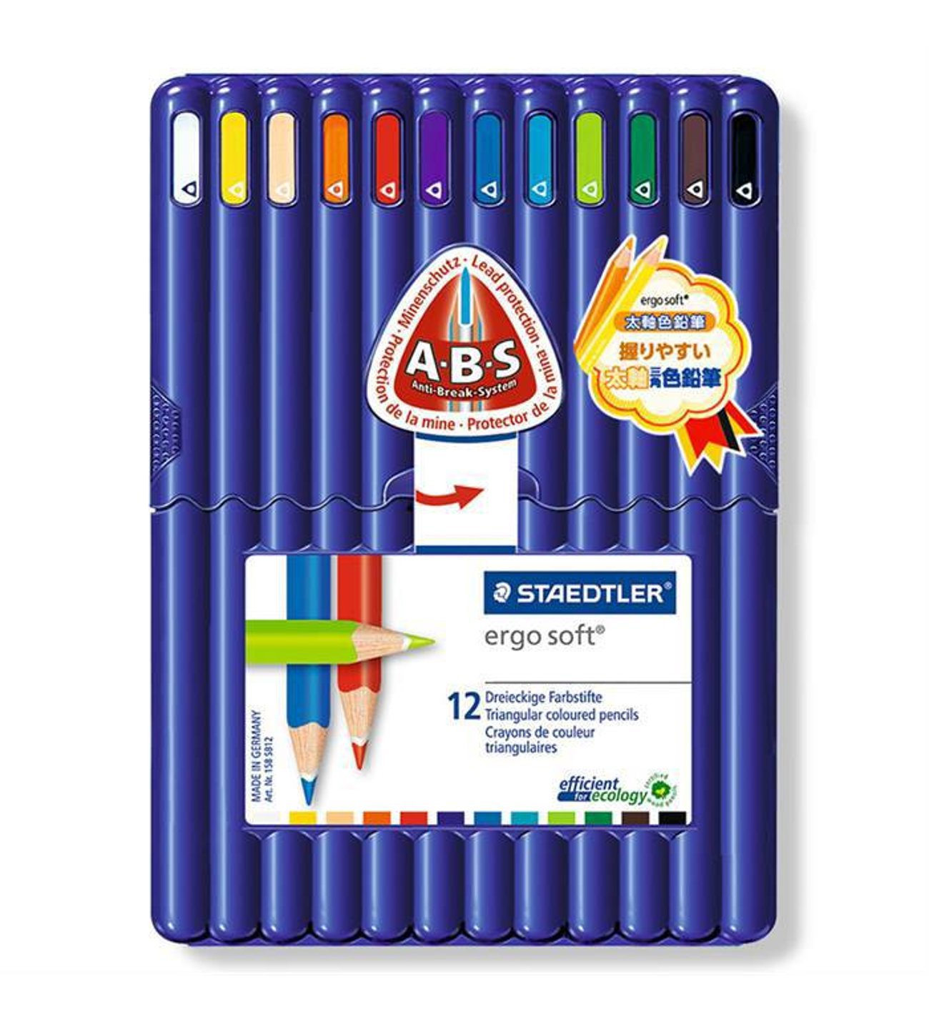Stadler Staedtler 157 Sb12 13 Ergosoft Üçgen Kuru Boya 12'Li