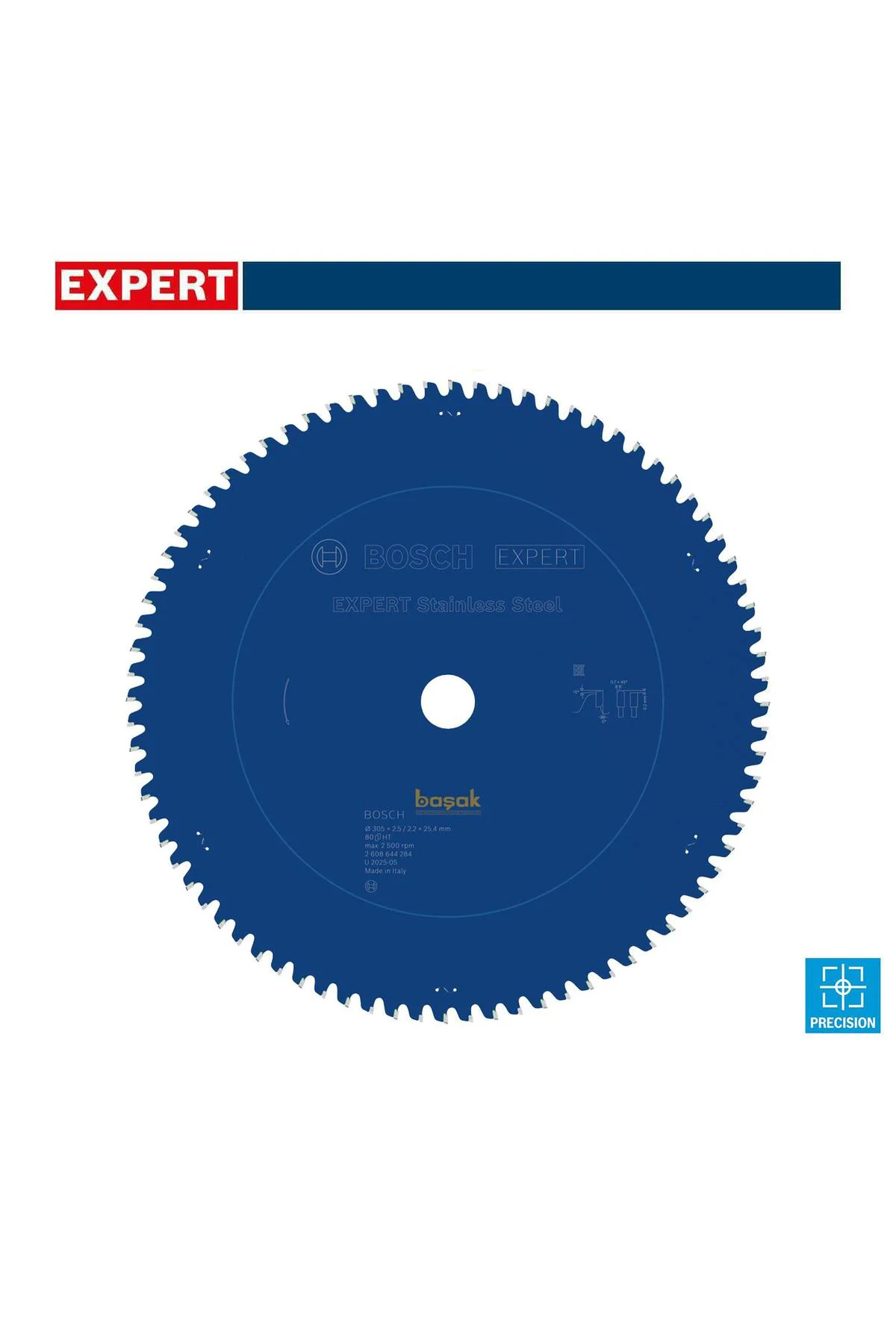 Stainless Steel 305*25,4 80 Mm Diş