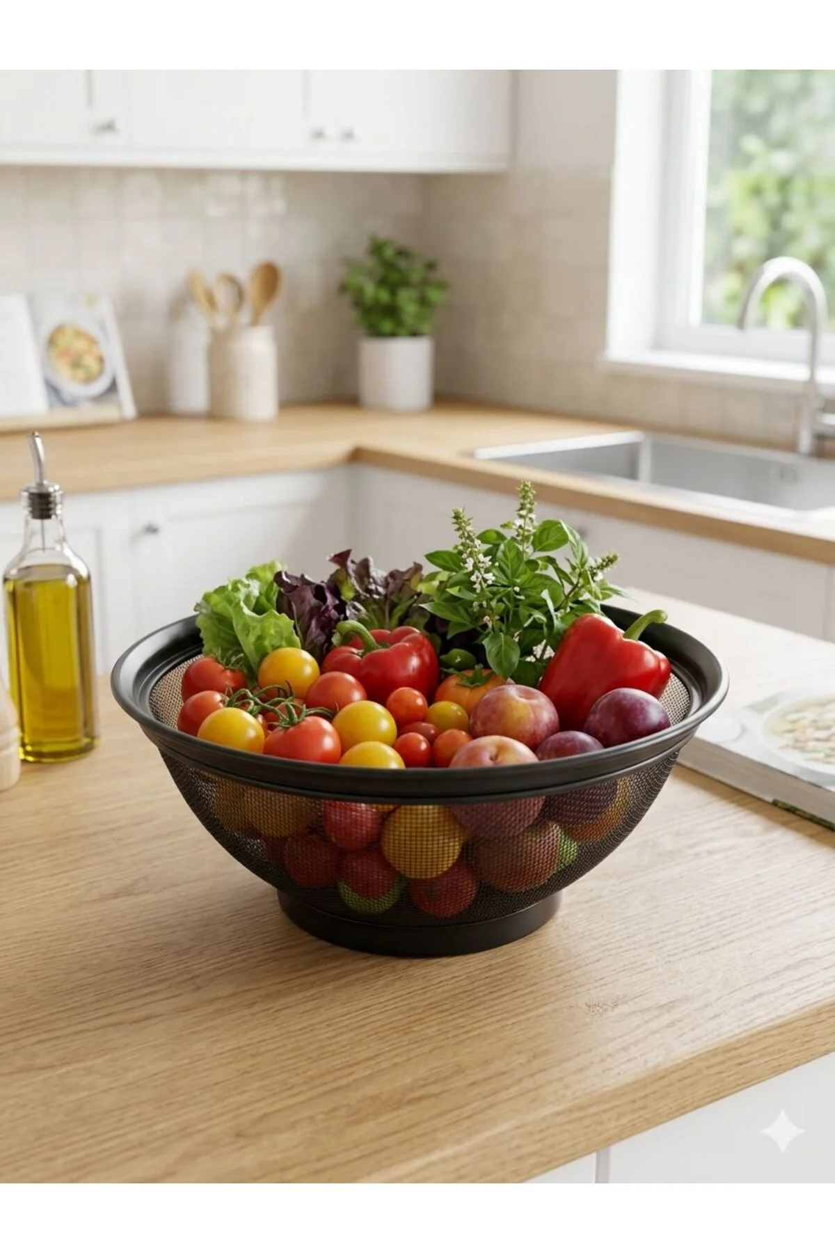 "Stainless Steel Paslanmaz Çelik Siyah Mat Süzgü 25 cm "Stainless Steel Paslanmaz Çelik Siyah Mat Süzgü 25 cm