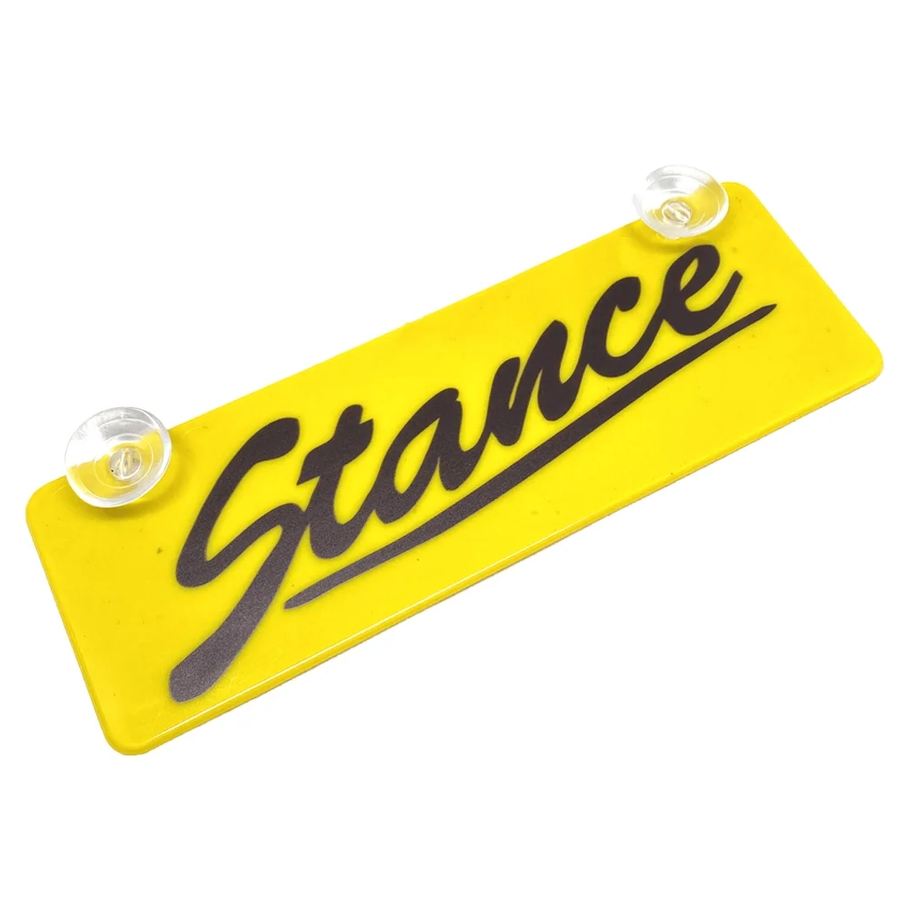 Stance Yazılı Sarı Dekor Plaka Vantuzlu Cam Süsü 22x7.5cm Fiyatı, Yorumları ve Özellikleri