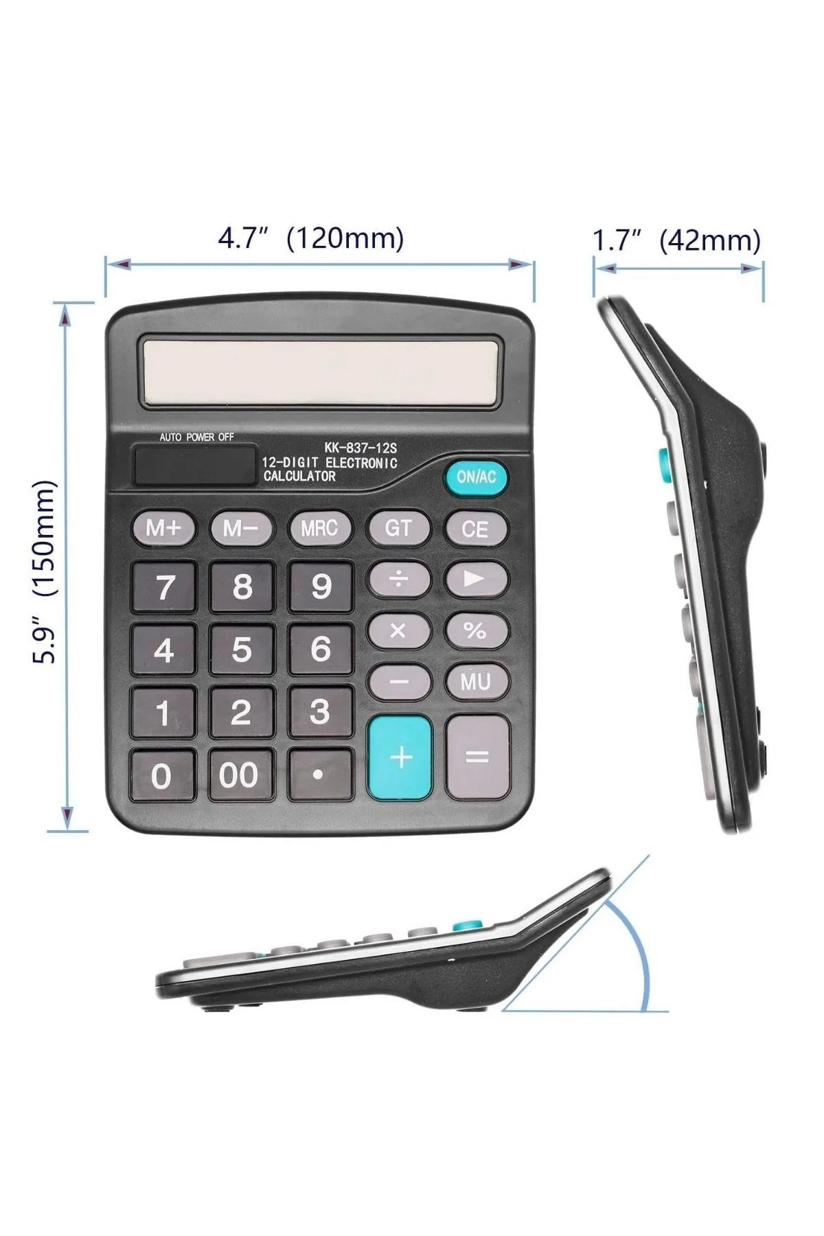 Standart Fonksiyonlu 12 Haneli Geniş Lcd Ekran,pill Masaüstü Hesap Makinesi Bx40 Standart Fonksiyonlu 12 Haneli Geniş Lcd Ekran,pill Masaüstü Hesap Makinesi Bx40 - Görsel 5