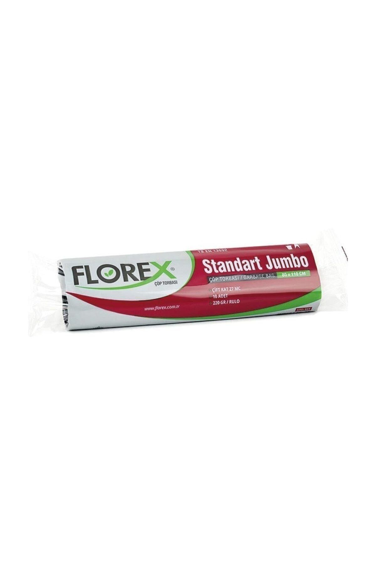 Florex Standart Jumbo Çöp Poşeti 80*110 5 Rulo 10 Lu(5 Rulo Her Ruloda 1