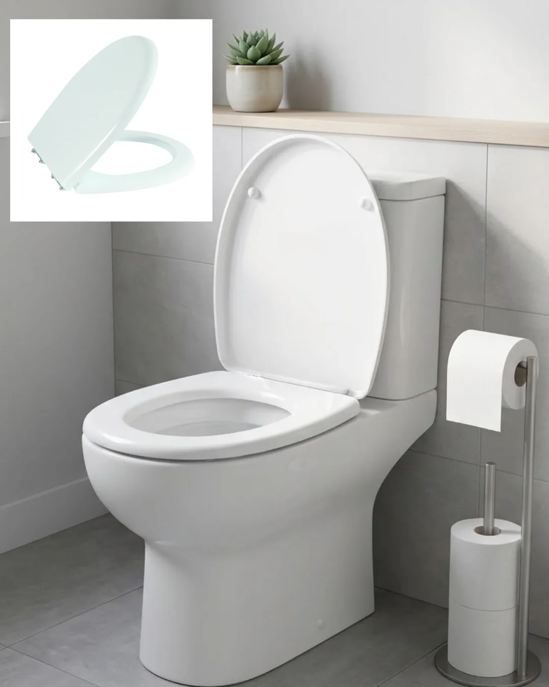 Standart Klozet Kapağı Kolay Montaj Dayanıklı Plastik Universal Uyumlu Tasarım