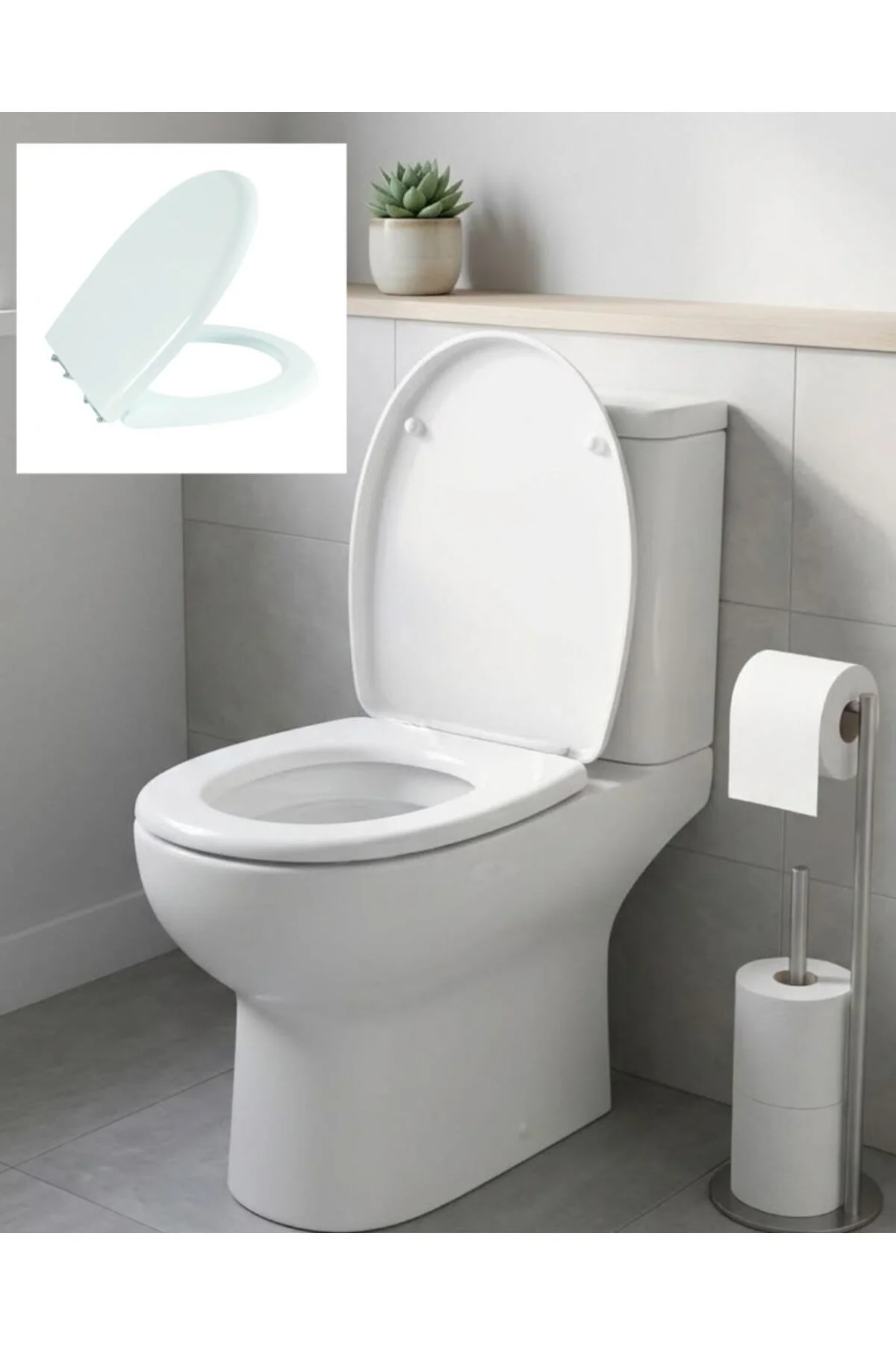 Standart Klozet Kapağı Kolay Montaj Dayanıklı Plastik Universal U