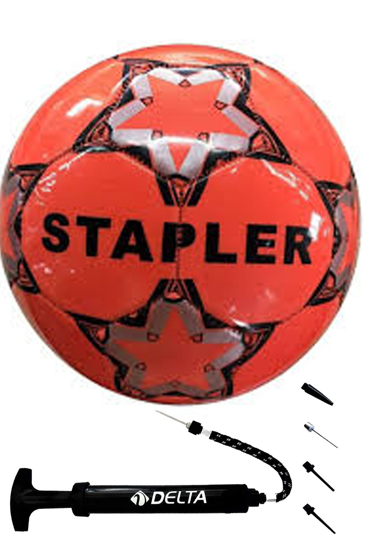 Delta Stapler 5 Numara Futbol Topu Ve Şişirme Pompası – Dayanıklı Kauçu