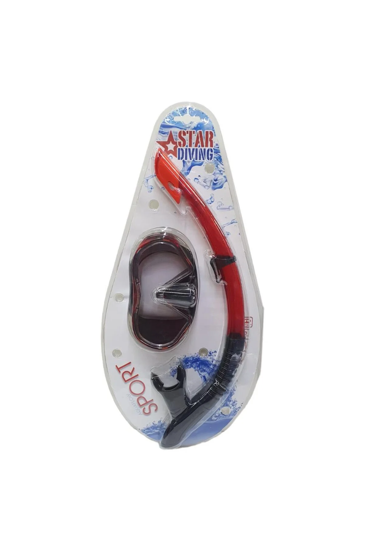 Star Diving Dalış Maskesi ve Snorkel Yetişkin - 51713-KIRMIZI (Li
