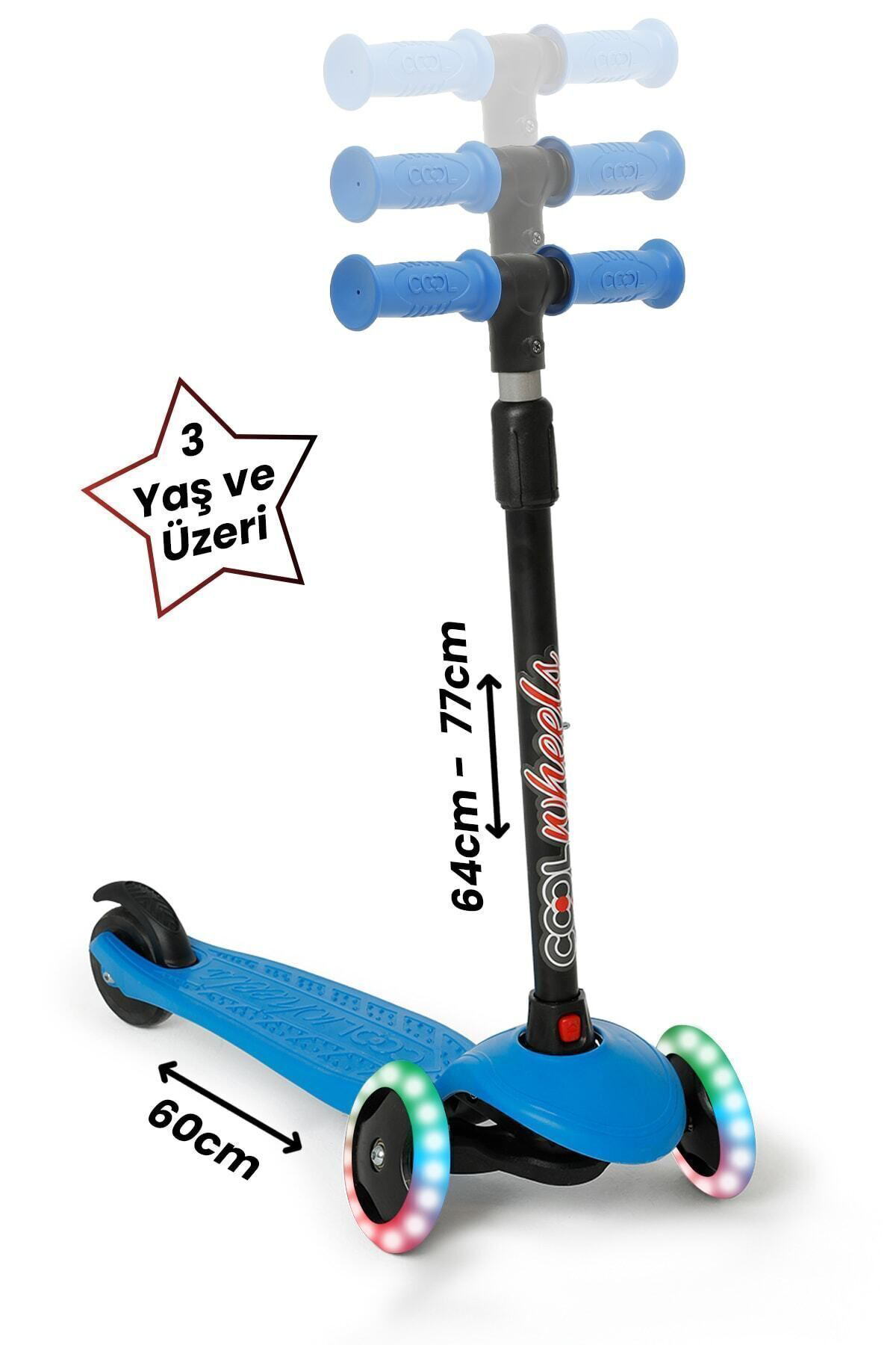 Star Işıklı 3 Tekerlekli Çocuk Scooter