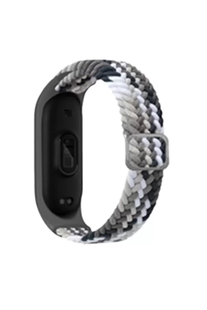 Star Kordon - Mi Band 7 ile Uyumlu Gri-Siyah Bileklik