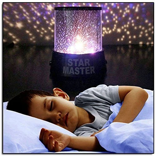 Star Master Pilli Projeksiyonlu Led Yıldızlı Renkli Gece Lambası Bebek Odası Lamba Uzay