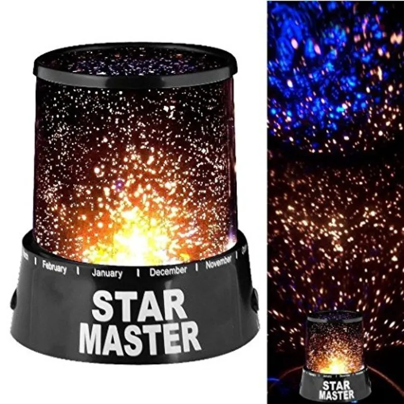 Star Master Pilli Projeksiyonlu Led Yıldızlı Renkli Gece Lambası Bebek Odası Lamba Uzay
