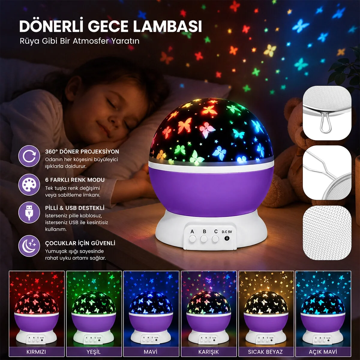 Star Master Pilli Dönerli Gece Lambası Bx40 Fiyatı, Yorumları ve Özellikleri