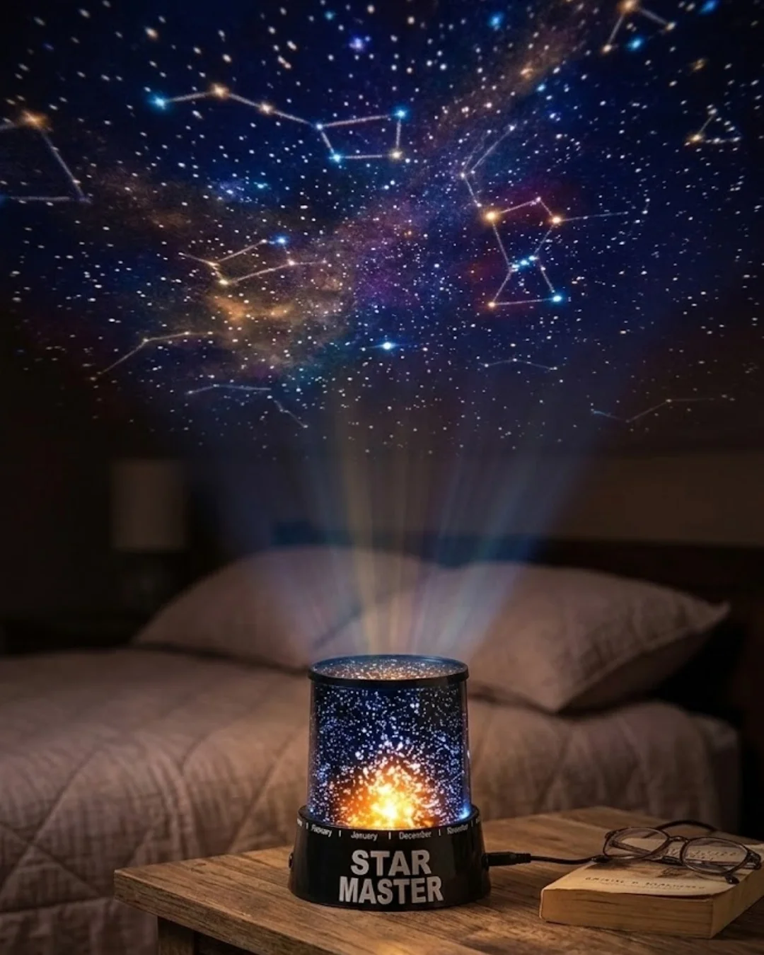 Star Projektör Gece Lambası Tavana Yıldız Yansıtan LED Işık