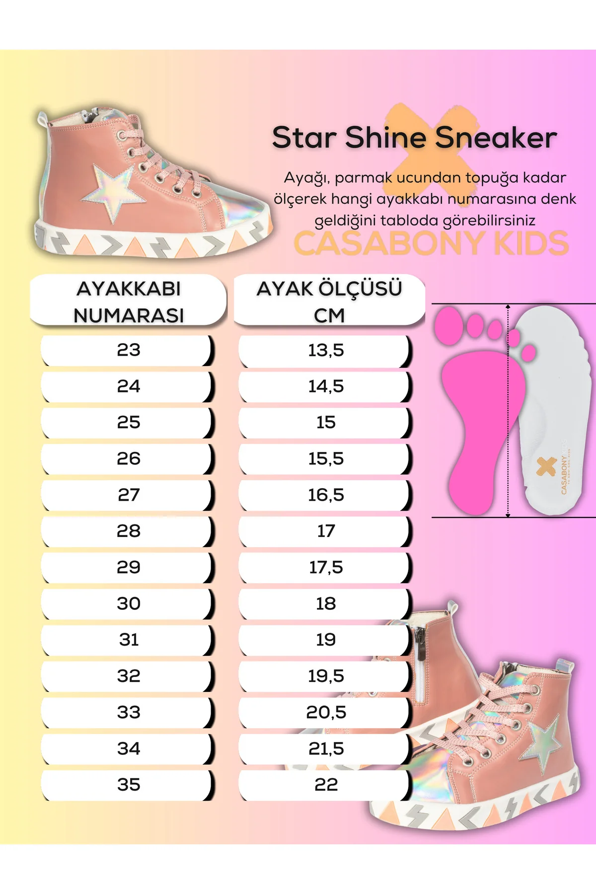 Star Shine Somon Kız Çocuk Sneakers