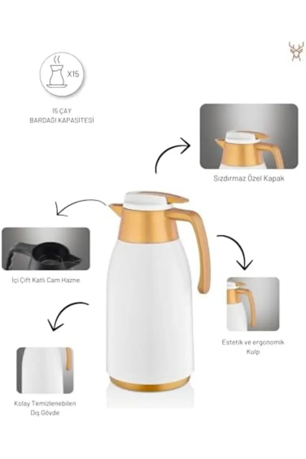 Star Termos Kastel Serisi 1.5 Litre Cam Termos 395519