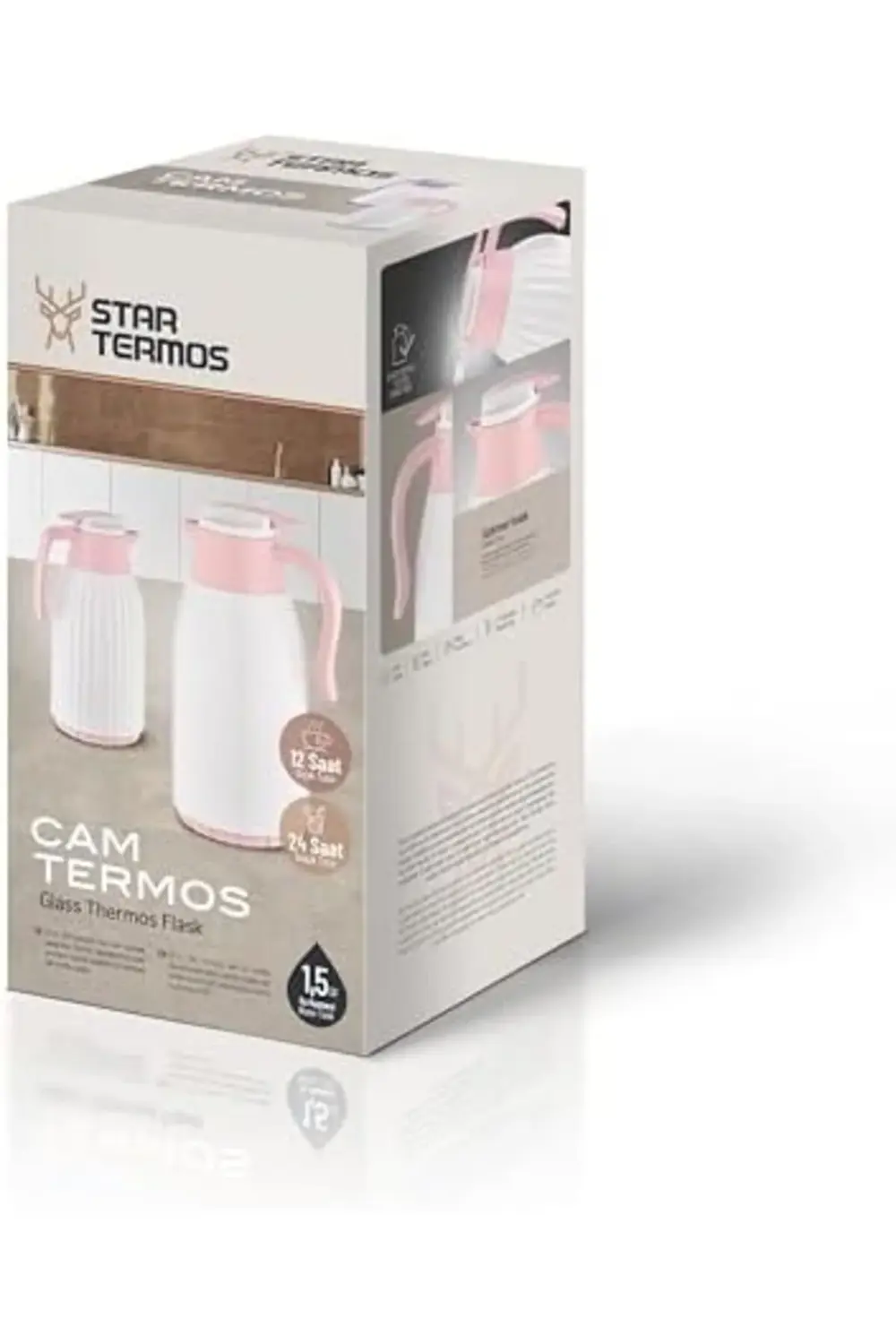 Star Termos Kastel Serisi 1.5 Litre Cam Termos 395519