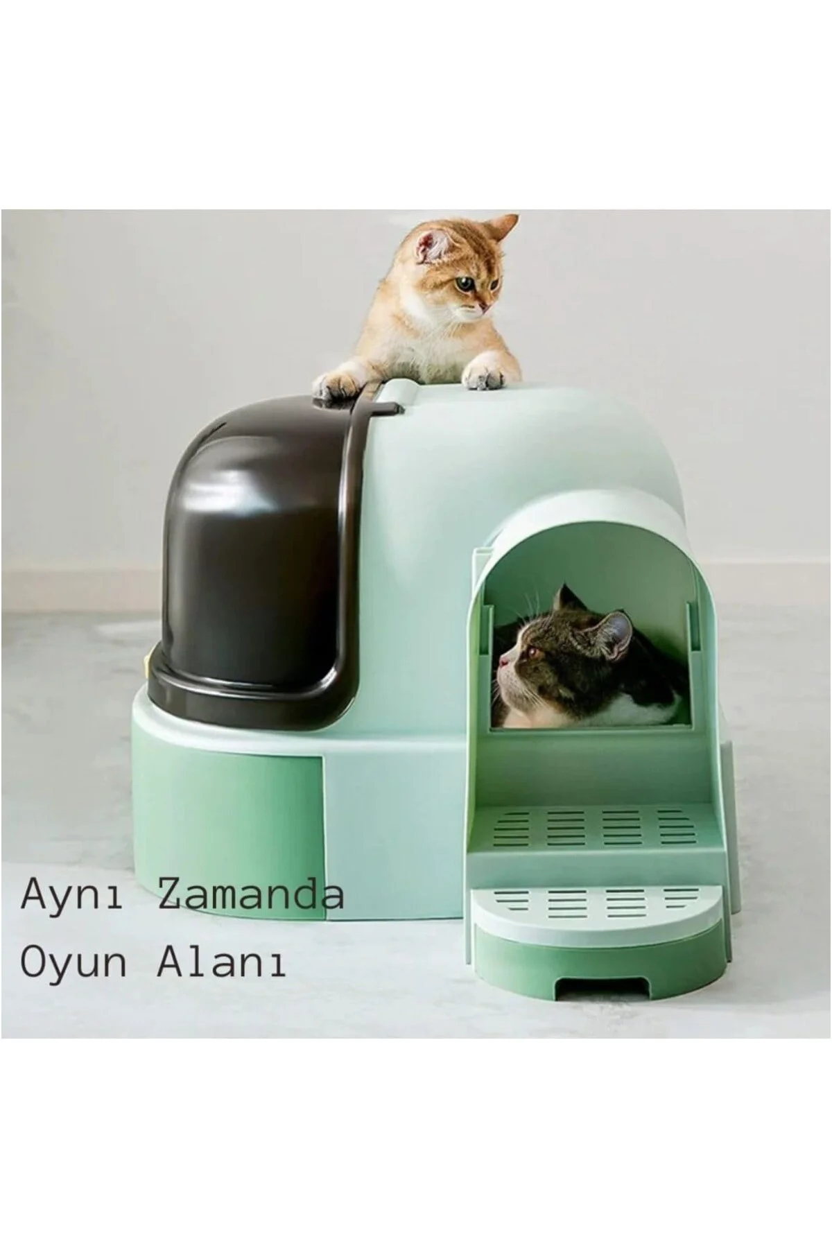 Star Tüneli Çekmeceli Kedi Tuvaleti Kürek Hediyeli Kedi Kum Kabı 