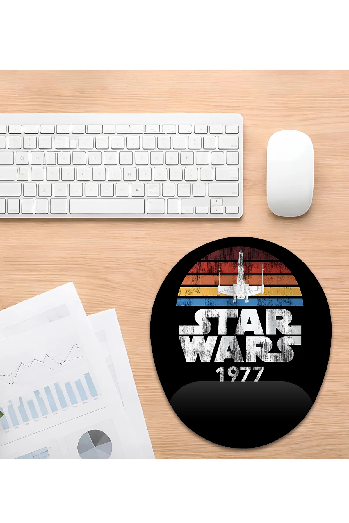 Star Wars 1977 Bilek Destekli Mouse Pad Ergonomik Kaymaz Taban Mo