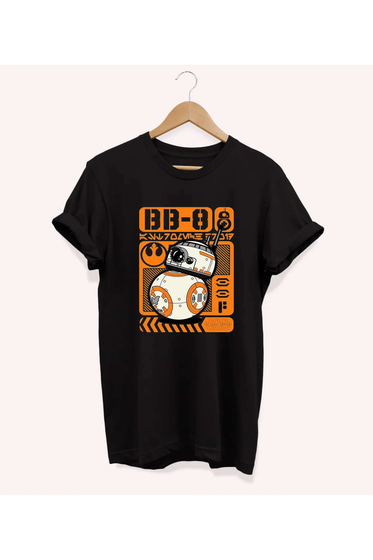 , Star Wars Baskılı, %100 Pamuk, Bisiklet Yaka, Oversize T-shirt,