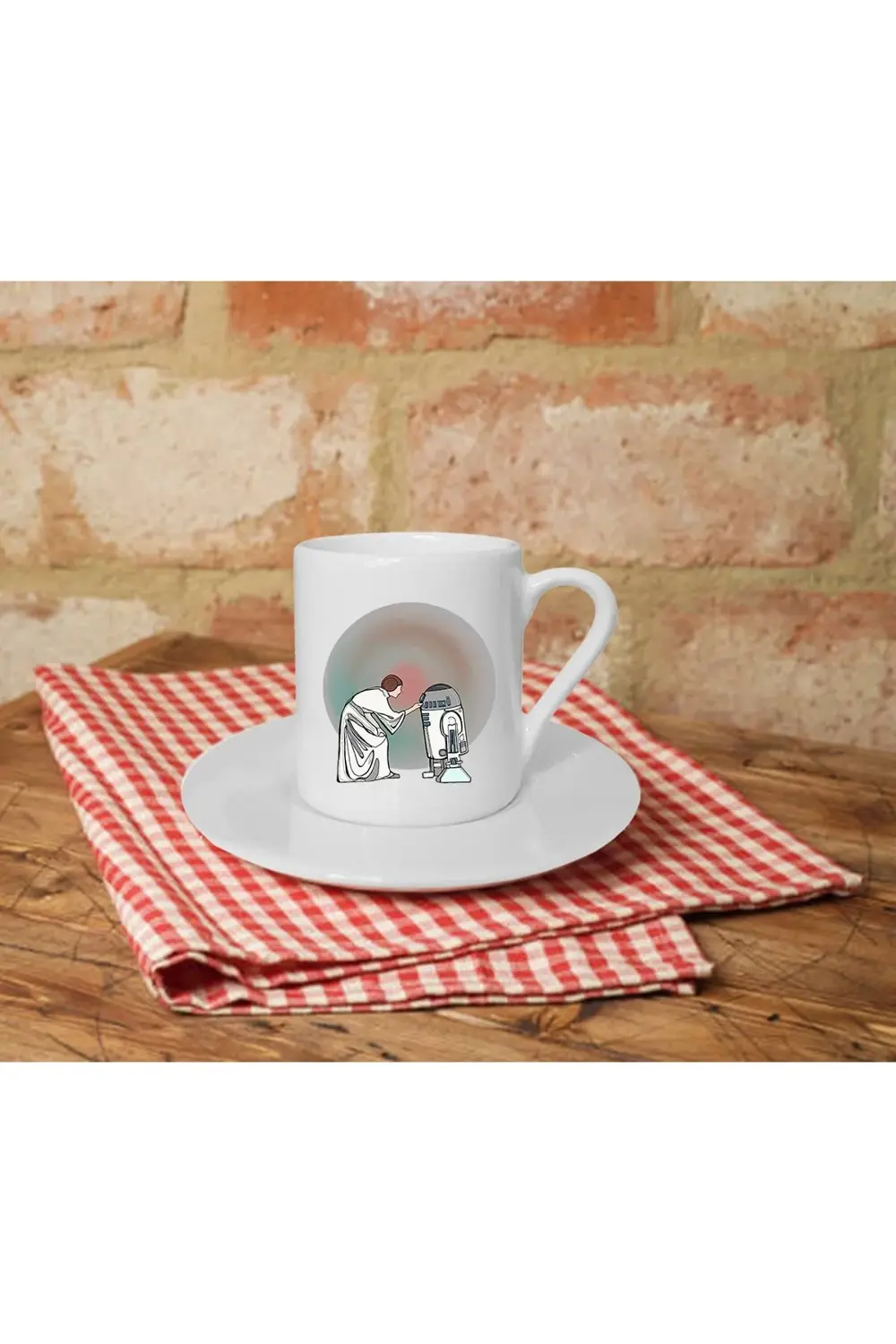 Star Wars Baskılı Beyaz Türk Kahvesi Fincanı