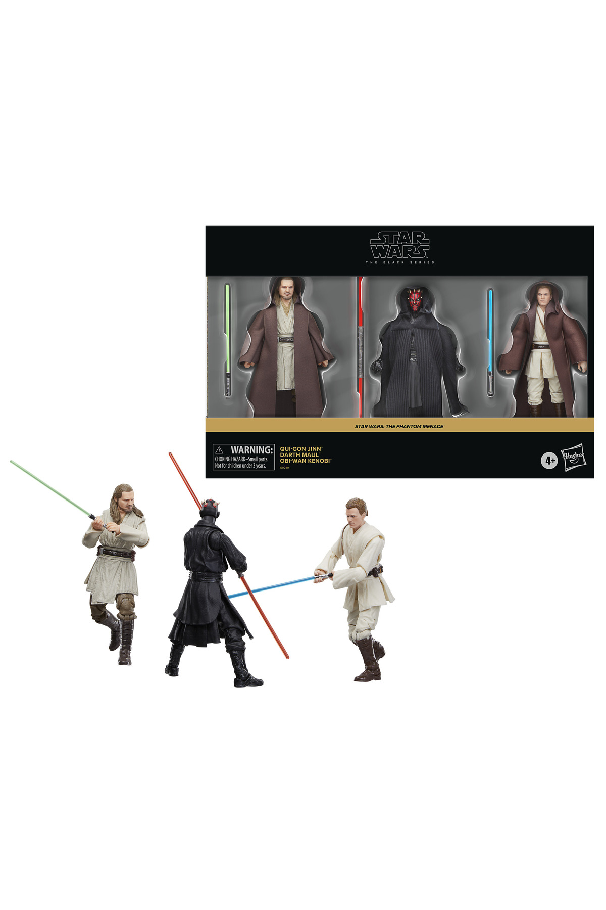 Star Wars Black Series Qui-Gon Jinn, Darth Maul, Obi-Wan Kenobi (