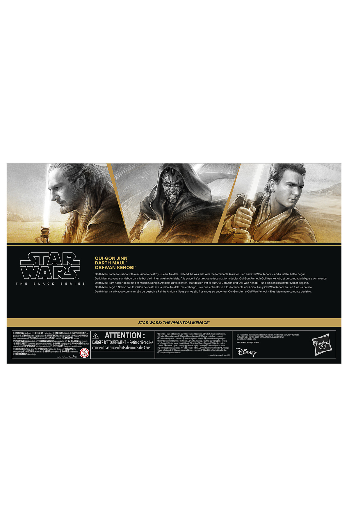 Star Wars Black Series Qui-Gon Jinn, Darth Maul, Obi-Wan Kenobi (