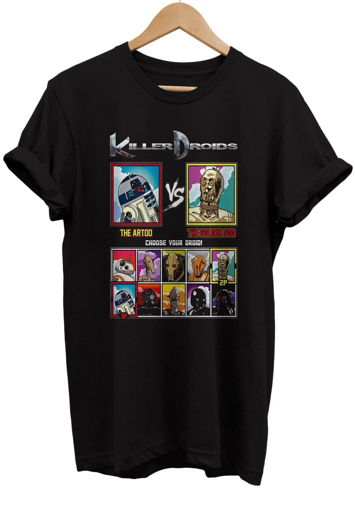 Star Wars Druids Baskılı %100 Pamuk Oversize T-shirt