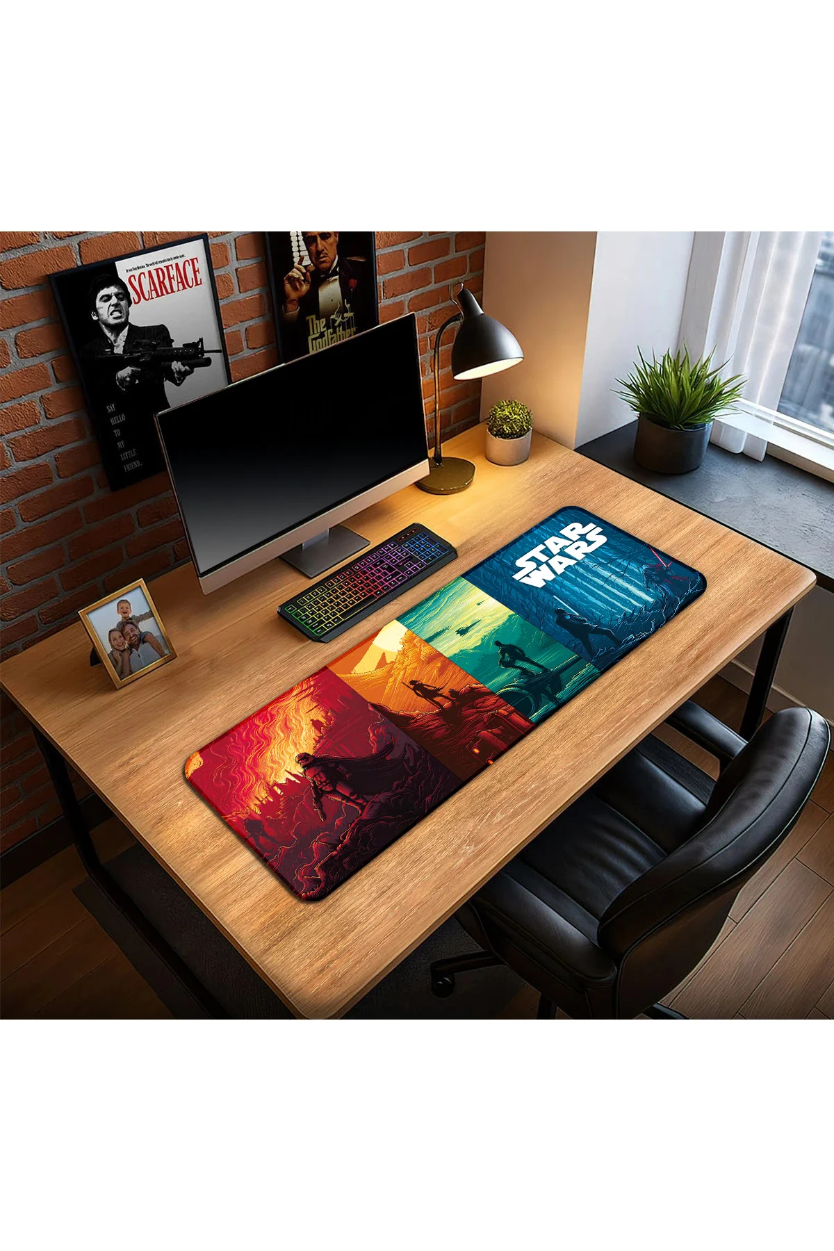 Star Wars Oyun Gaming Klavye Mouse Pad Masa Matı 70x30 cm - Görsel 2