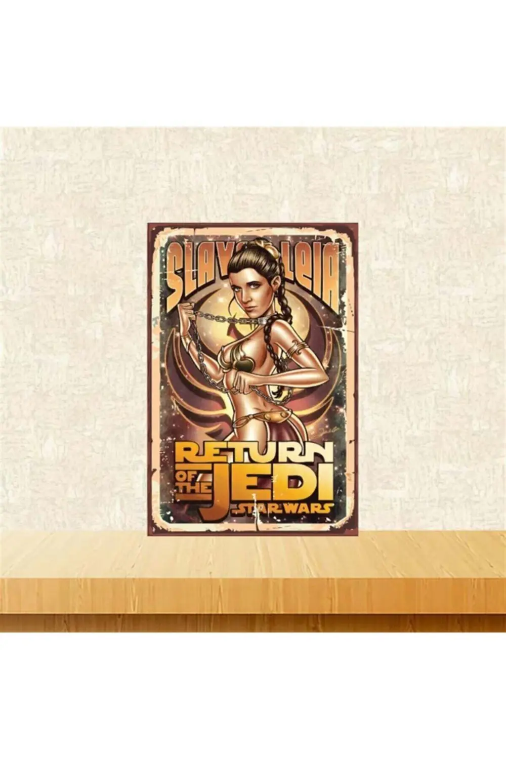 Star Wars Slave Leia 20-30 cm Retro Ahşap Poster