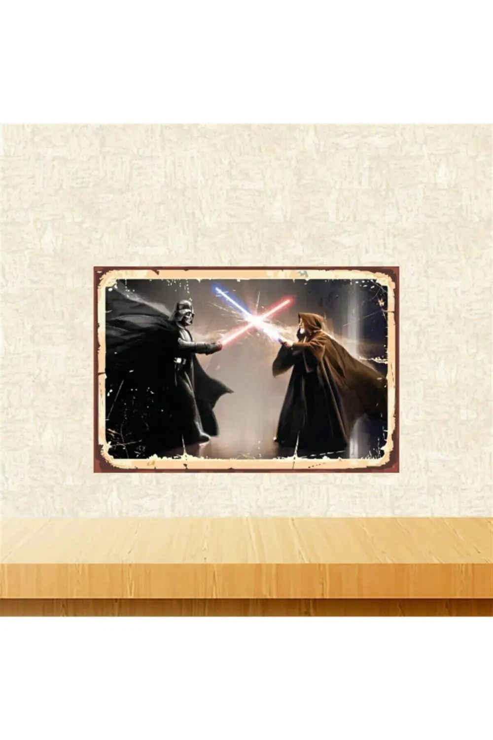 Star Wars Tasarımlı 20-30 Cm Retro Ahşap Tablo Tkfx5686