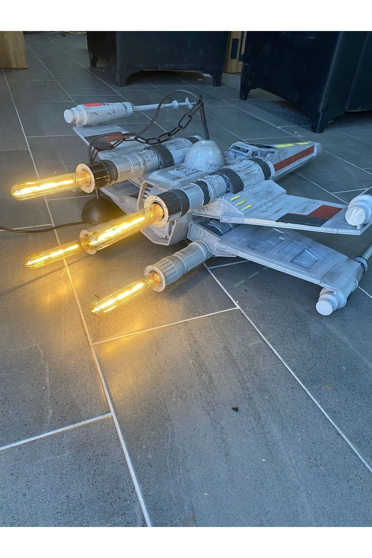 Star Wars X Wing Uzay Gemisi Dekor Futuristic Avize (AMPÜL DAHİL 120 CM BOY)