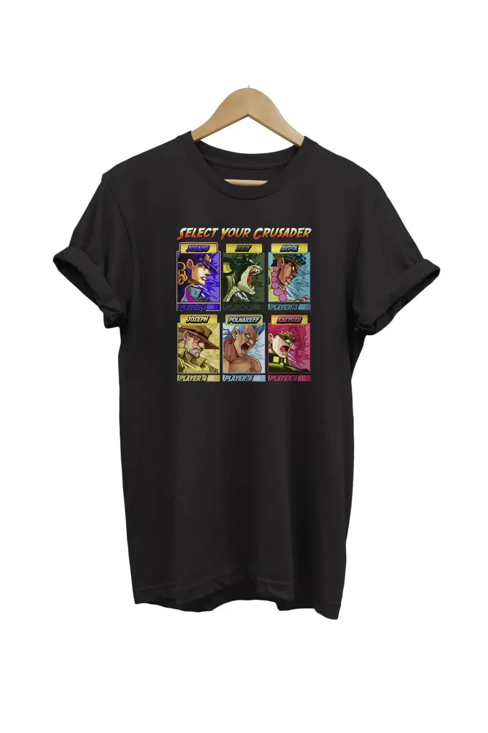 Stardust Crusader Baskılı %100 Pamuk Oversize T-shirt Büyük Beden