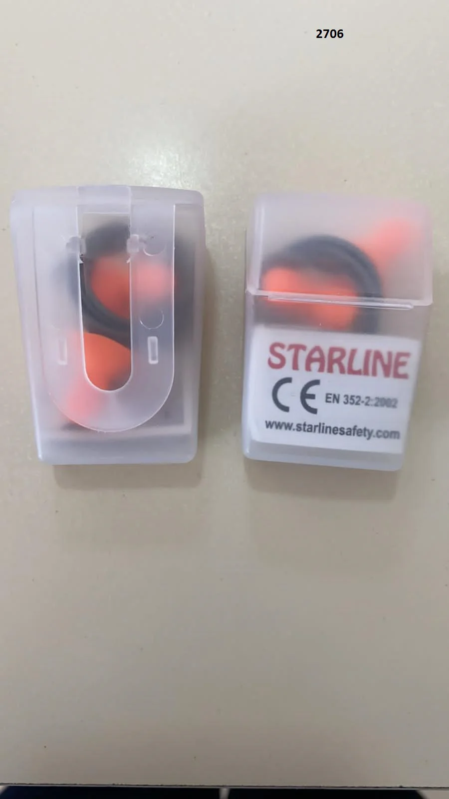 Starline 2706 Plastik İpli Kulak Tıkacı (Kutu:50 çift)