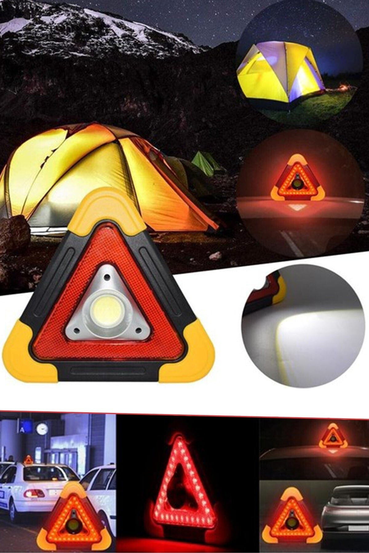 Starmax Sm-8009 Solar Şarjlı Reflektör Işıklı Ikaz Lambası, Güneş