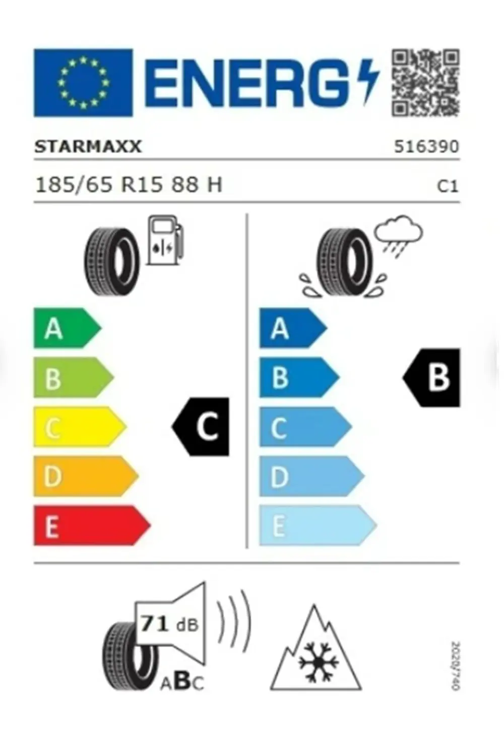 Starmaxx 185/65 R15 TL 88H POLARMAXX Kış Lastiği (Üretim Tarihi:2